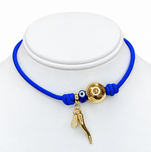 Cargar imagen en el visor de la galería, Necklace Blue Protection Knot