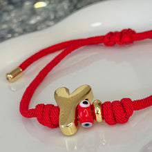 Load image into Gallery viewer, Bracelet Initial Eye Knot