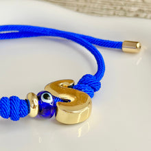 Load image into Gallery viewer, Bracelet Initial Eye Knot