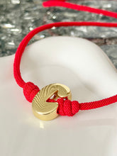 Load image into Gallery viewer, Necklace Red Initial Knot