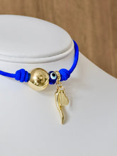 Load image into Gallery viewer, Necklace Blue Protection Knot