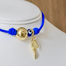 Cargar imagen en el visor de la galería, Necklace Blue Protection Knot