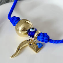 Cargar imagen en el visor de la galería, Necklace Blue Protection Knot