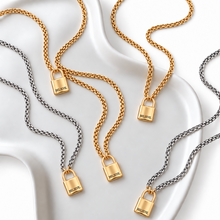 Load image into Gallery viewer, Believe Lock Necklace
