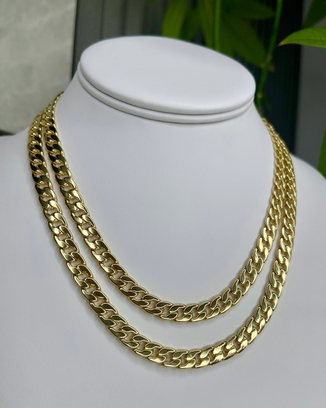 Necklace Gold Flat Double