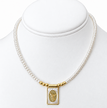 Load image into Gallery viewer, Saint Michael the Archangel Pearl Choker
