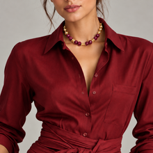 Cargar imagen en el visor de la galería, Burgundy Presence Necklace
