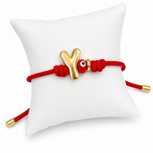 Load image into Gallery viewer, Bracelet Initial Eye Knot
