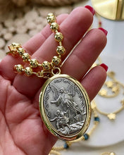 Cargar imagen en el visor de la galería, Necklace Saint Michael the Archangel Medal
