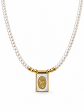 Load image into Gallery viewer, Saint Michael the Archangel Pearl Choker
