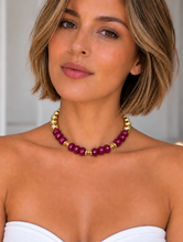 Load image into Gallery viewer, Burgundy Presence Necklace

