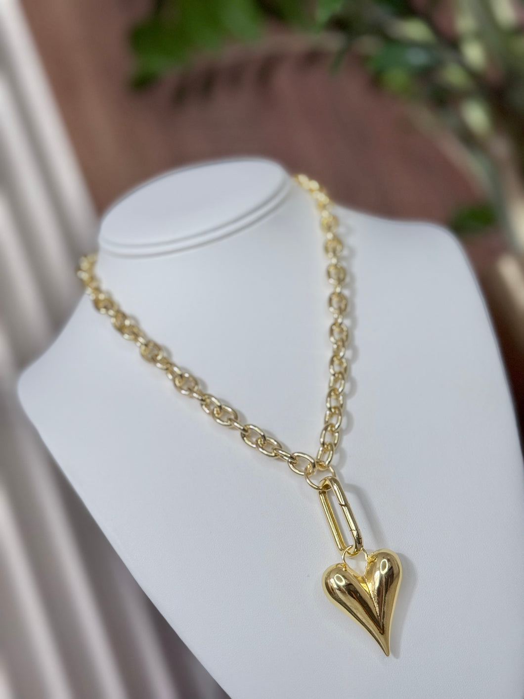 Gold Heart Link Chain