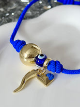 Load image into Gallery viewer, Necklace Blue Protection Knot
