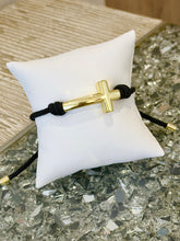 Load image into Gallery viewer, Bracelet Black Faith Knot
