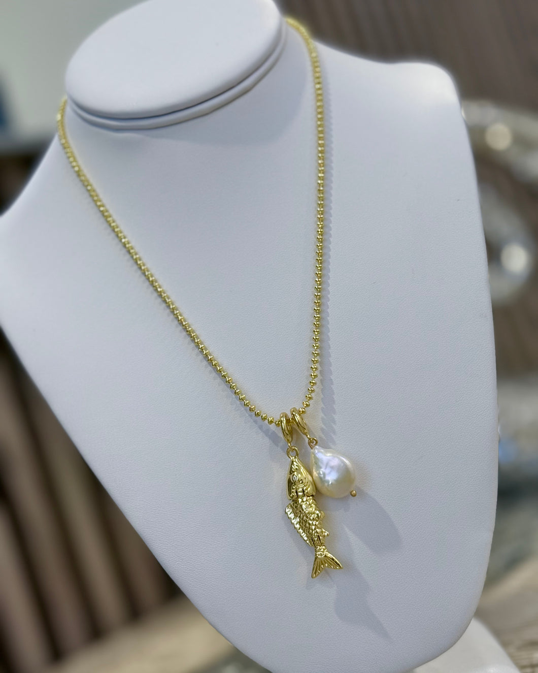 Pearl Fish Necklace